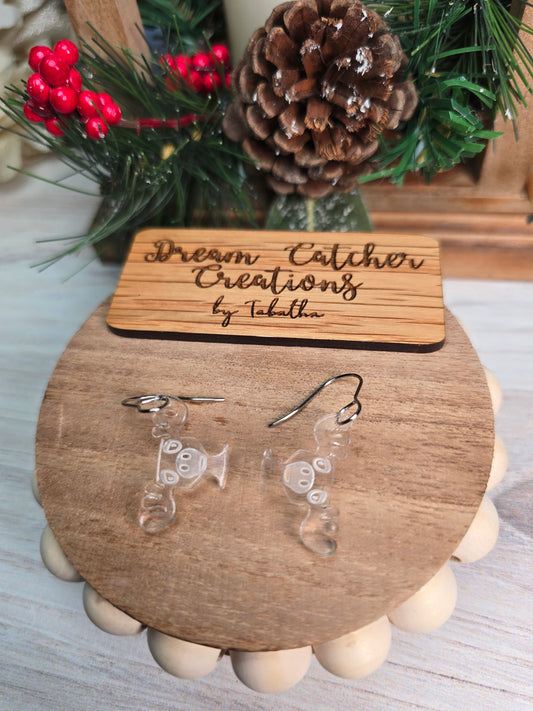 Moose Glass Acrylic Earrings- 1 in.