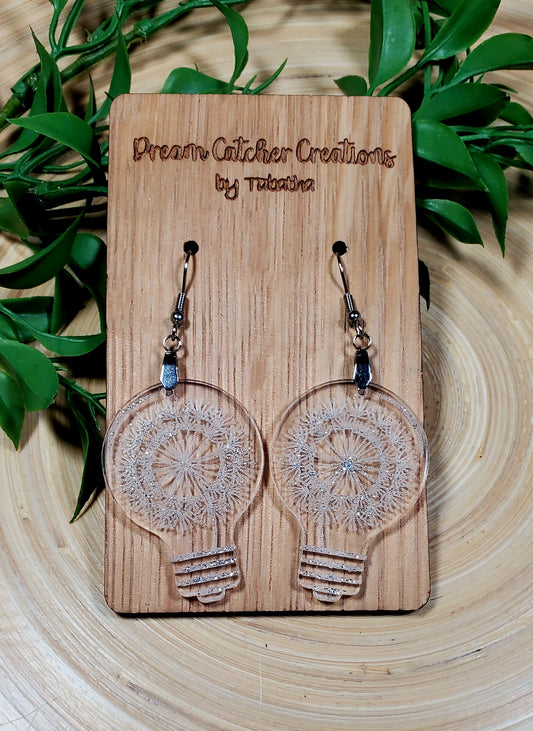 Acrylic Lightbulb Earrings