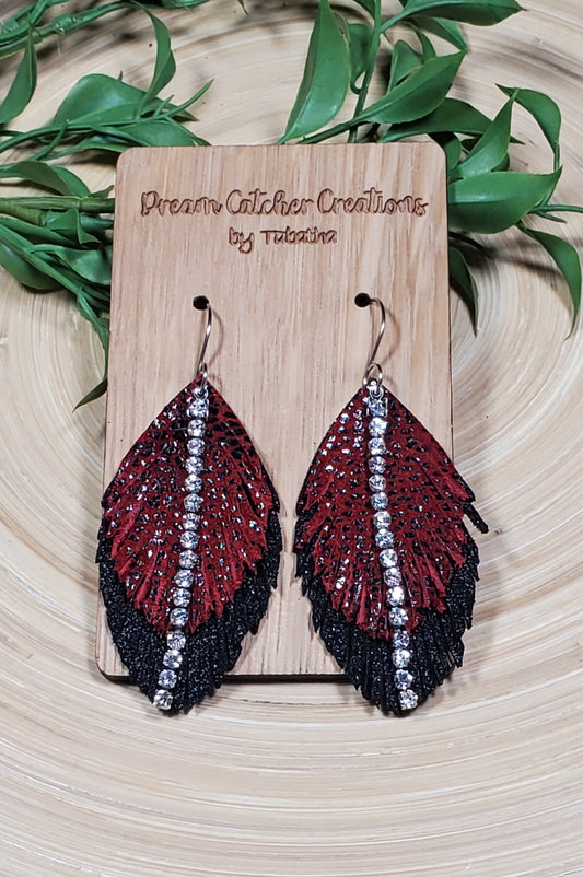 Fringed Leaves- Red & Black Jungle Cheetah