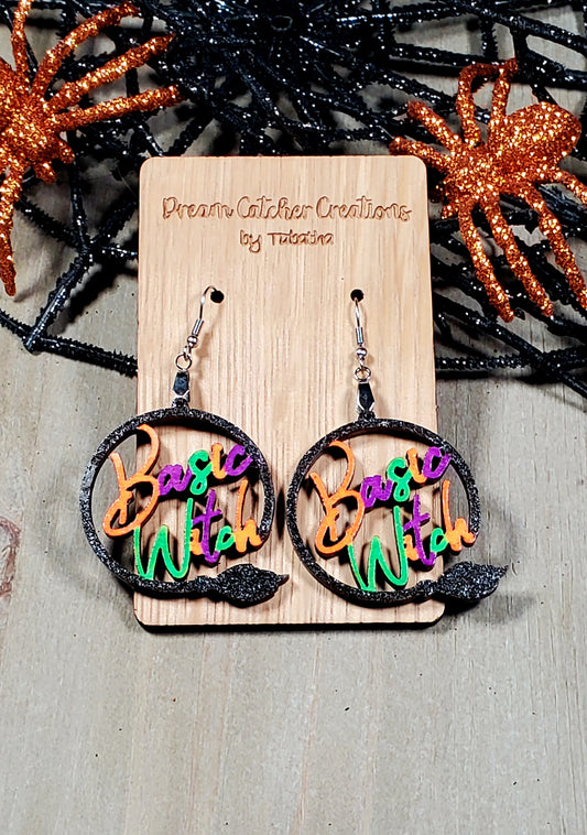 Basic Witch Wood Earrings