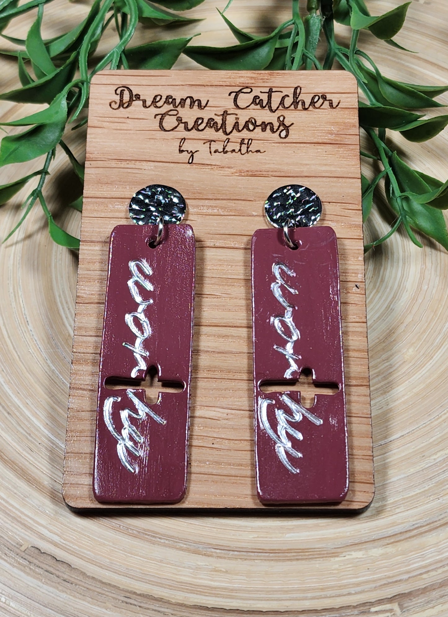 Worthy Bar Leather Earrings- MULTIPLE STYLES- Mauve