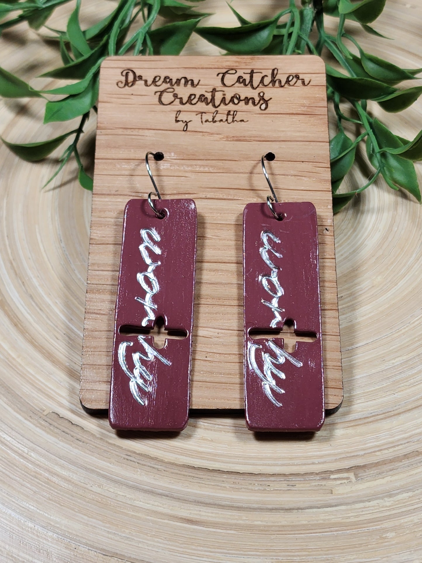 Worthy Bar Leather Earrings- MULTIPLE STYLES- Mauve