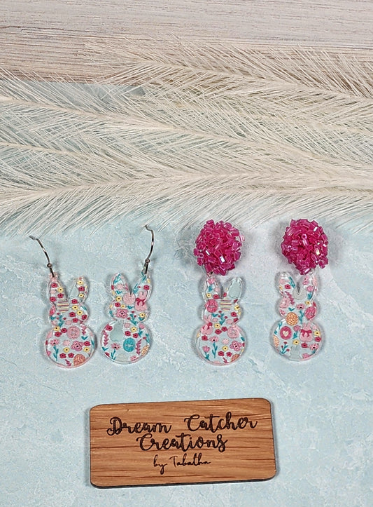 Bunny Acrylic Earrings- 2 Options