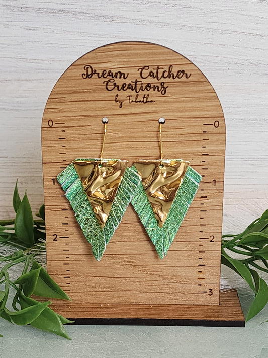 Mini Boho Triangle - Chameleon Green