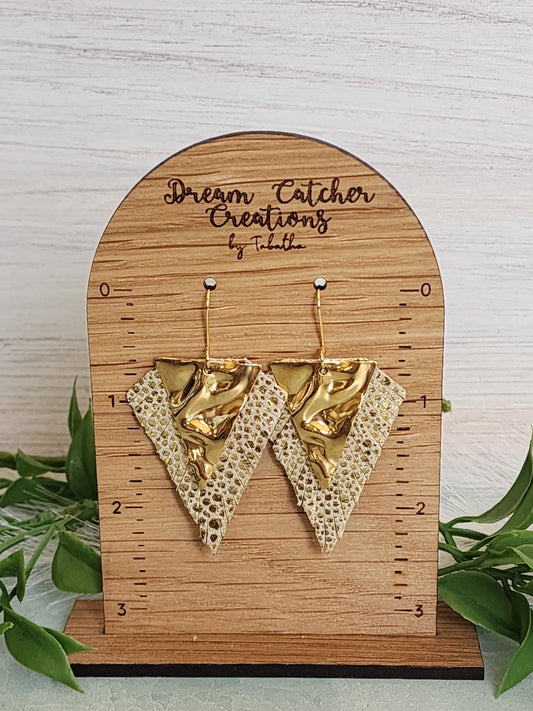 Mini Boho Triangle - Gold Jungle Cheetah