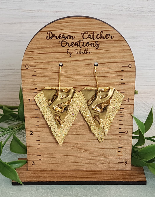 Mini Boho Triangle - Yellow Sparkle