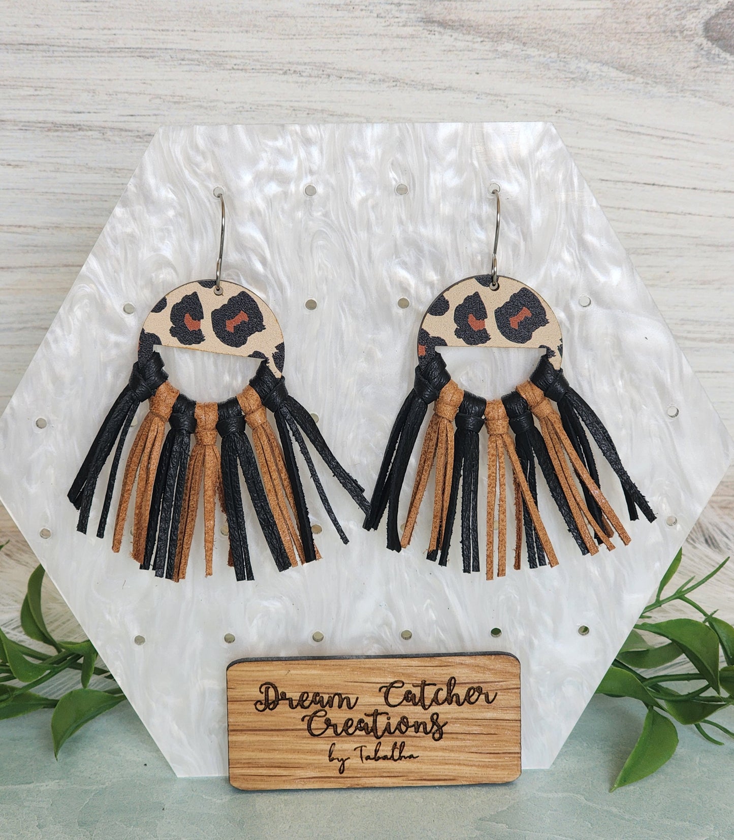 Mini Cheetah Leather Fringe